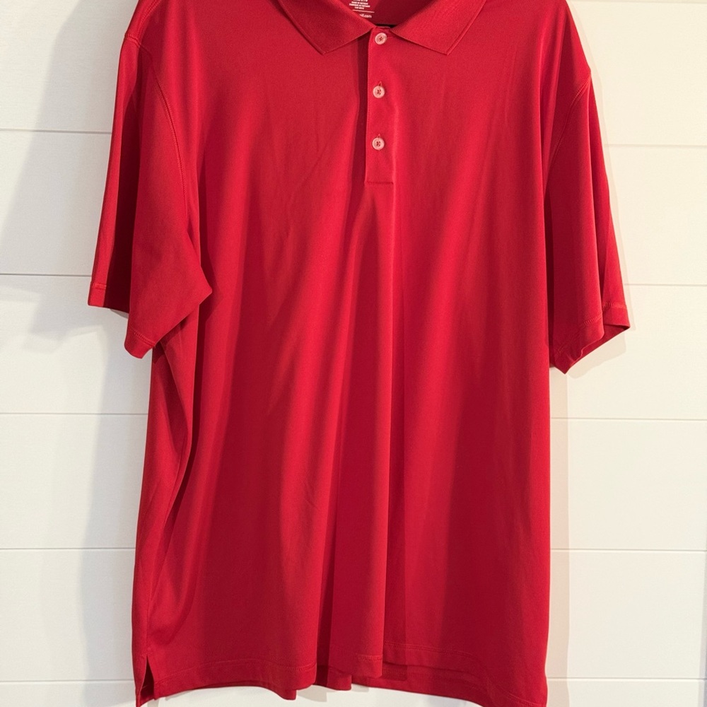 Adidas Red Polo Shirt Vibrant Short-Sleeve Design